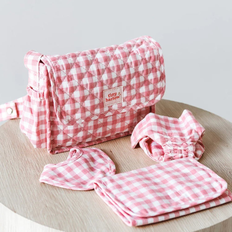 TINY HARLOW | TINY NURTURER'S GIFT PACK - NAPPY BAG, MAGIC MILK & BABY CEREAL - PINK GINGHAM by TINY HARLOW - The Playful Collective