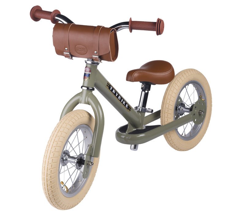 TRYBIKE | STEEL 2-IN-1 TRICYCLE & BALANCE BIKE - BLACK WITH HANDLEBAR BAG *NEW - PRE-ORDER NOW!* by TRYBIKE - The Playful Collective