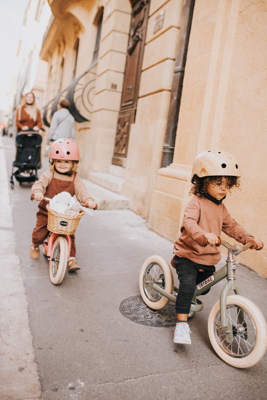 TRYBIKE | STEEL 2-IN-1 TRICYCLE & BALANCE BIKE - BLUE WITH HANDLEBAR BASKET by TRYBIKE - The Playful Collective