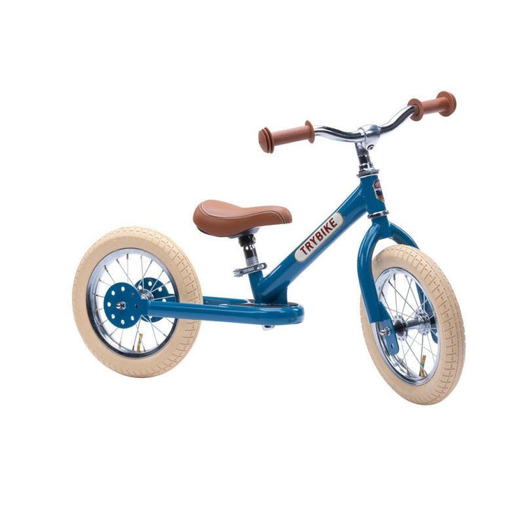 TRYBIKE | STEEL 2-IN-1 TRICYCLE & BALANCE BIKE - BLUE WITH HANDLEBAR BASKET by TRYBIKE - The Playful Collective