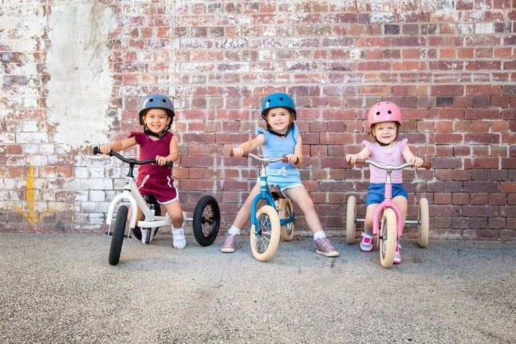 TRYBIKE | STEEL 2-IN-1 TRICYCLE & BALANCE BIKE - BLUE WITH HANDLEBAR BASKET by TRYBIKE - The Playful Collective