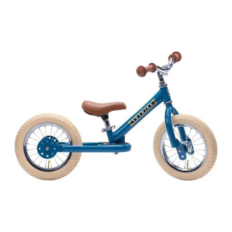 TRYBIKE | STEEL 2-IN-1 TRICYCLE & BALANCE BIKE - BLUE WITH HANDLEBAR BASKET by TRYBIKE - The Playful Collective