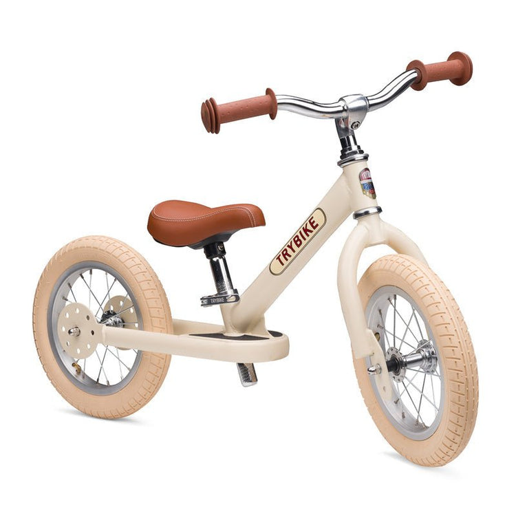 TRYBIKE | STEEL 2-IN-1 TRICYCLE & BALANCE BIKE - CREAM WITH HANDLEBAR BAG *NEW - PRE-ORDER NOW!* by TRYBIKE - The Playful Collective