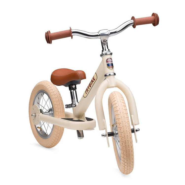 TRYBIKE | STEEL 2-IN-1 TRICYCLE & BALANCE BIKE - CREAM WITH HANDLEBAR BAG *NEW - PRE-ORDER NOW!* by TRYBIKE - The Playful Collective