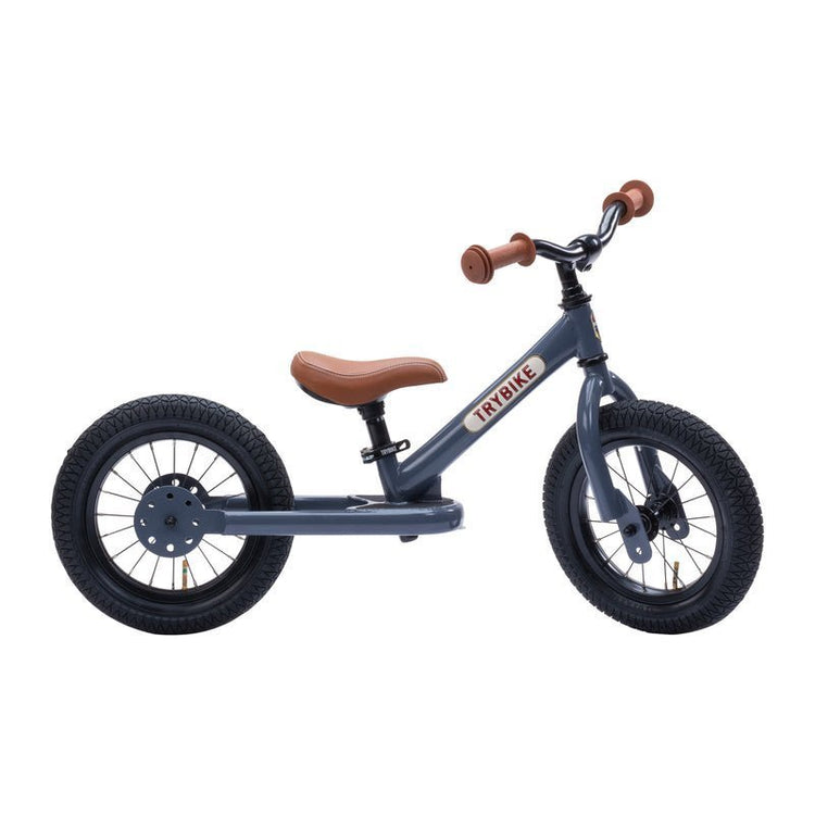 TRYBIKE | STEEL 2-IN-1 TRICYCLE & BALANCE BIKE - GREY WITH HANDLEBAR BASKET by TRYBIKE - The Playful Collective