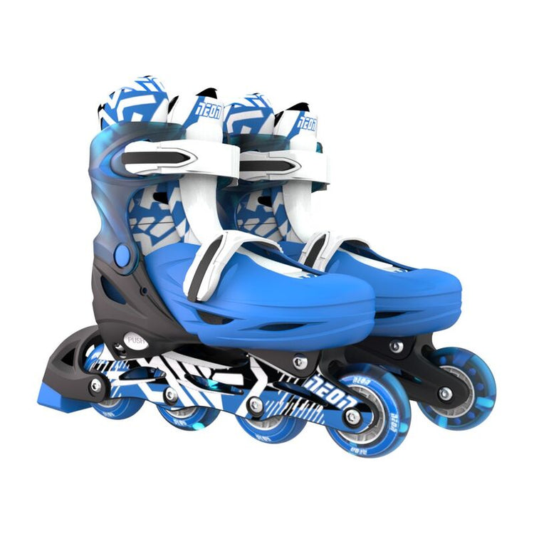 YVOLUTION | KIDS NEON COMBO SKATES (SIZE 3 - 6) - GOTEKI BLUE SKATES ONLY by YVOLUTION - The Playful Collective