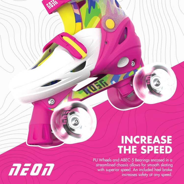 YVOLUTION | KIDS NEON COMBO SKATES (SIZE 3 - 6) - PINK & YELLOW SKATES ONLY by YVOLUTION - The Playful Collective