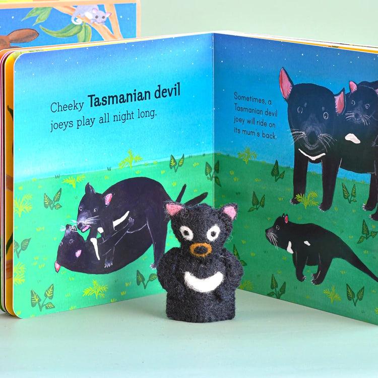 AUSTRALIAN BABY ANIMALS BY FRANÉ LESSAC - BOOK & FINGER PUPPET SET by TARA TREASURES - The Playful Collective