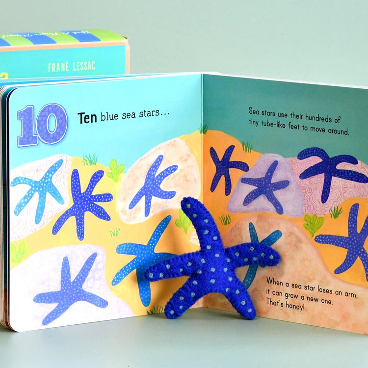 AUSTRALIAN UNDER THE SEA 1, 2, 3 BY FRANÉ LESSAC - BOOK & FINGER PUPPET SET by TARA TREASURES - The Playful Collective