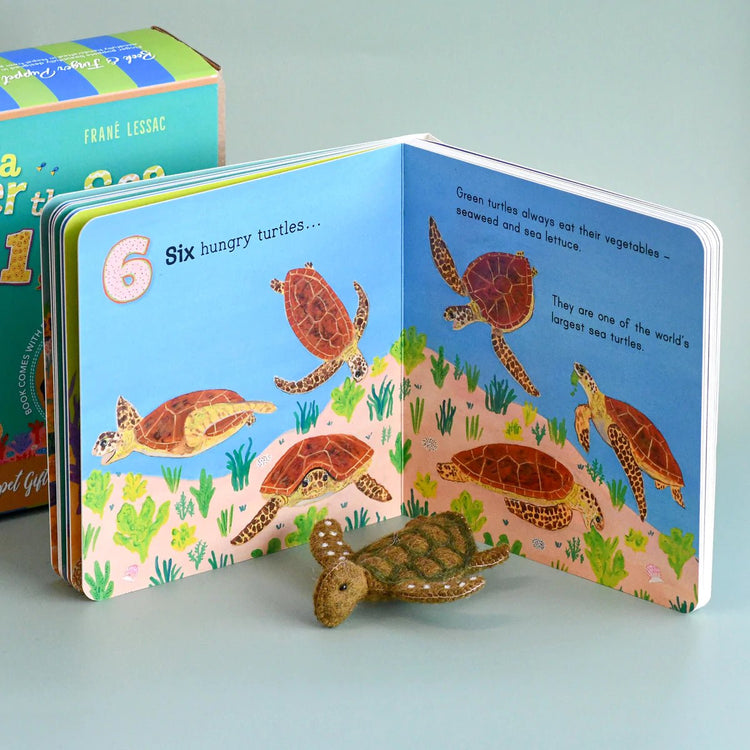 AUSTRALIAN UNDER THE SEA 1, 2, 3 BY FRANÉ LESSAC - BOOK & FINGER PUPPET SET by TARA TREASURES - The Playful Collective