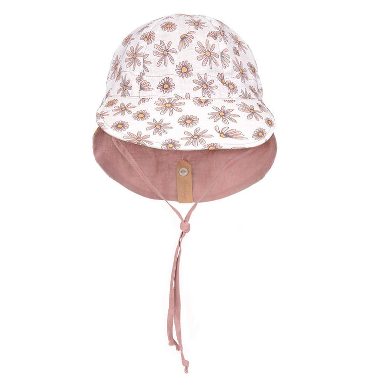 BABY REVERSIBLE FLAP SUN HAT - PAIGE/ROSA 0-3 mth / 38 - 42cm / XXS by BEDHEAD HATS - The Playful Collective
