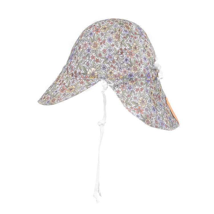 BABY REVERSIBLE FLAP SUN HAT - WINNIE/BLANC 0-3 mth / 38 - 42cm / XXS by BEDHEAD HATS - The Playful Collective