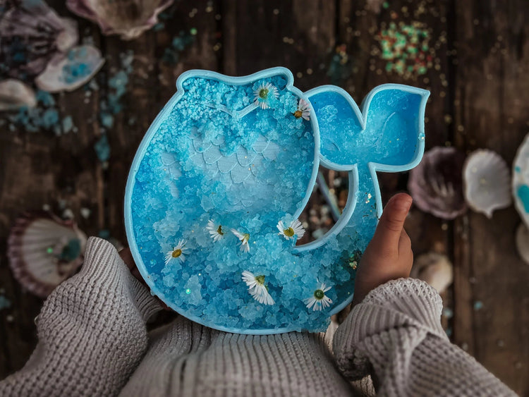 BEADIE BUG PLAY | MERMAID TAIL TRINKET TRAY / BIOPLASTIC SENSORY TRAY by BEADIE BUG PLAY - The Playful Collective