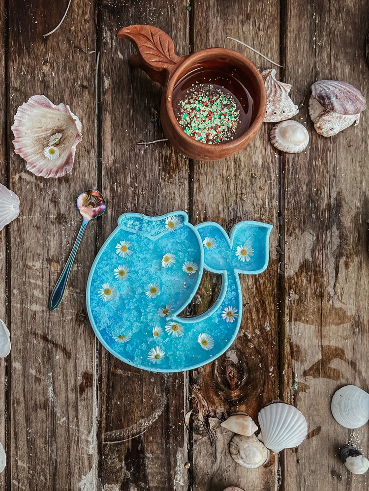 BEADIE BUG PLAY | MERMAID TAIL TRINKET TRAY / BIOPLASTIC SENSORY TRAY by BEADIE BUG PLAY - The Playful Collective