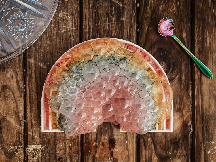 BEADIE BUG PLAY | RAINBOW TRINKET TRAY / BIOPLASTIC SENSORY TRAY by BEADIE BUG PLAY - The Playful Collective