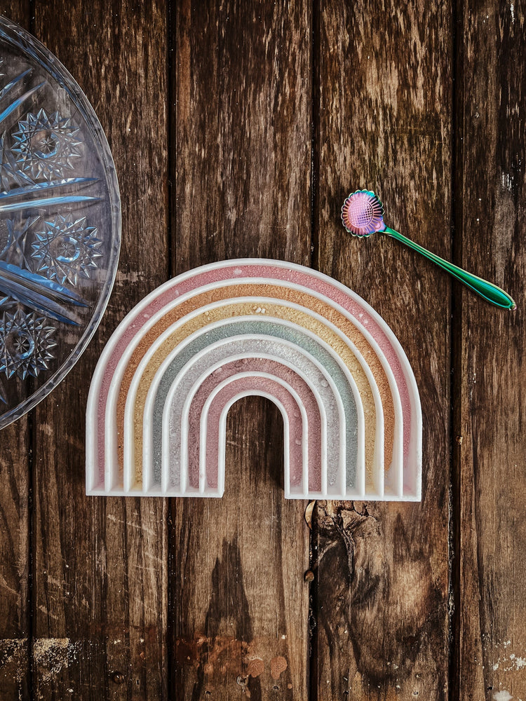 BEADIE BUG PLAY | RAINBOW TRINKET TRAY / BIOPLASTIC SENSORY TRAY by BEADIE BUG PLAY - The Playful Collective