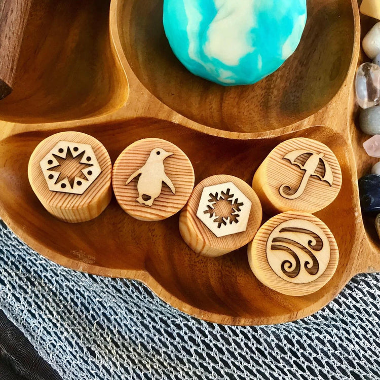BEADIE BUG PLAY | WOODEN WINTER PLAYDOUGH STAMPS by BEADIE BUG PLAY - The Playful Collective