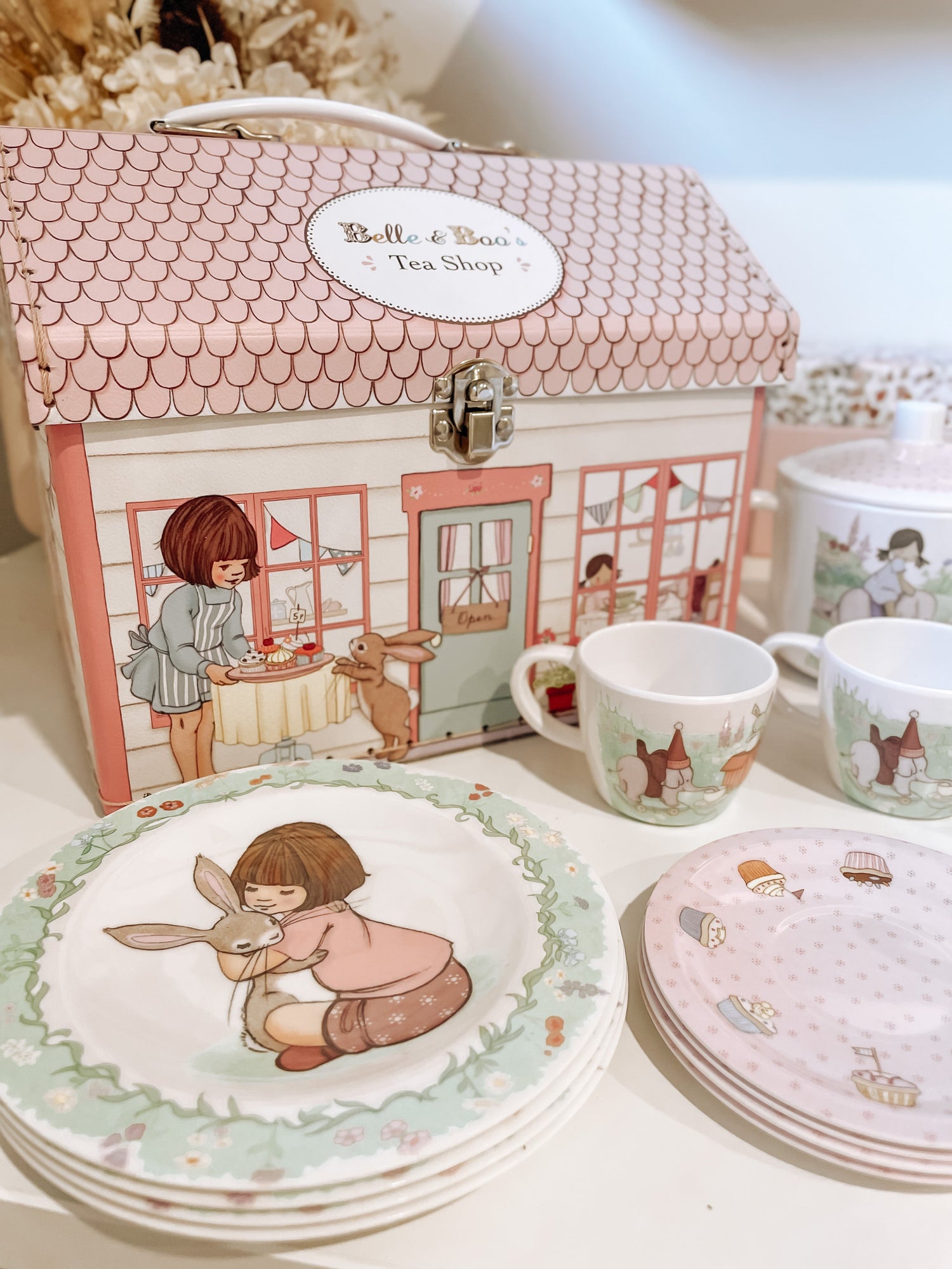 BELLE & BOO | MELAMINE TEA SET IN HOUSE BOX by BELLE & BOO - The Playful Collective
