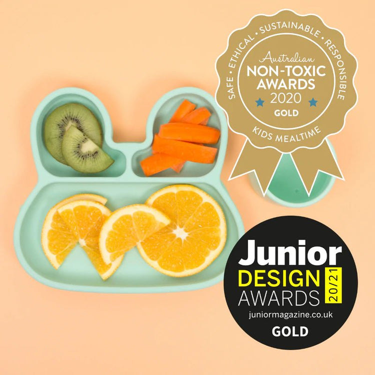 BUNNY STICKIE PLATE - MINT by WE MIGHT BE TINY - The Playful Collective