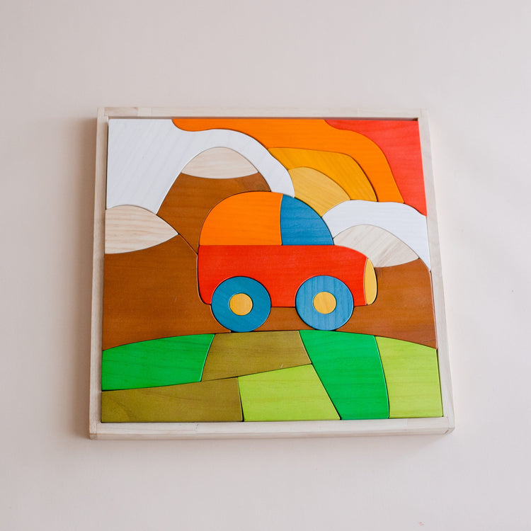 CAR PUZZLE PLAY SET by QTOYS - The Playful Collective