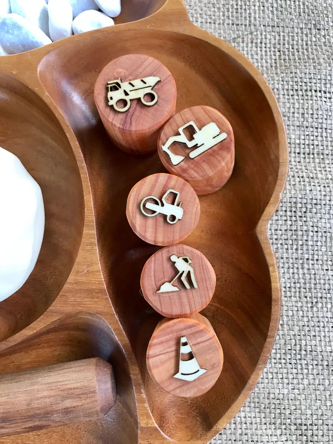 CONSTRUCTION PLAYDOUGH STAMPS by BEADIE BUG PLAY - The Playful Collective