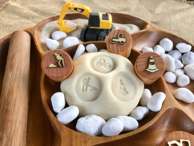 CONSTRUCTION PLAYDOUGH STAMPS by BEADIE BUG PLAY - The Playful Collective
