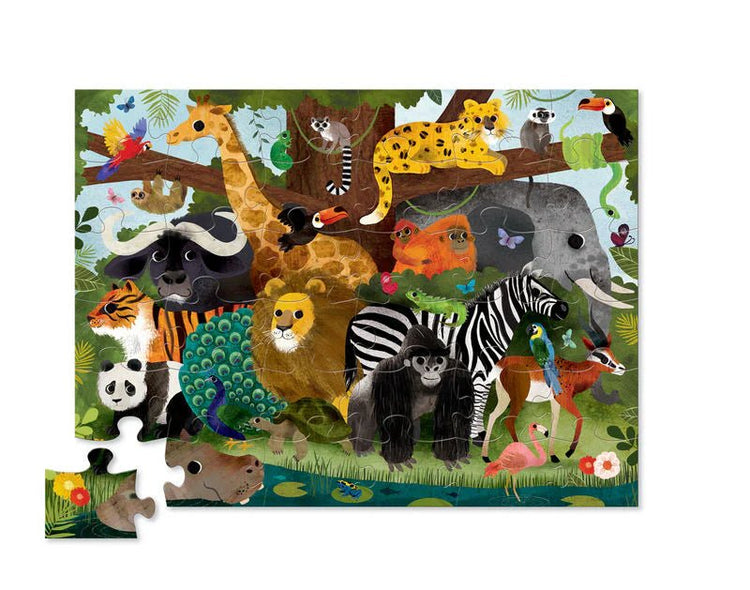 CROCODILE CREEK | CLASSIC FLOOR PUZZLE 36 PIECE - JUNGLE FRIENDS by CROCODILE CREEK - The Playful Collective