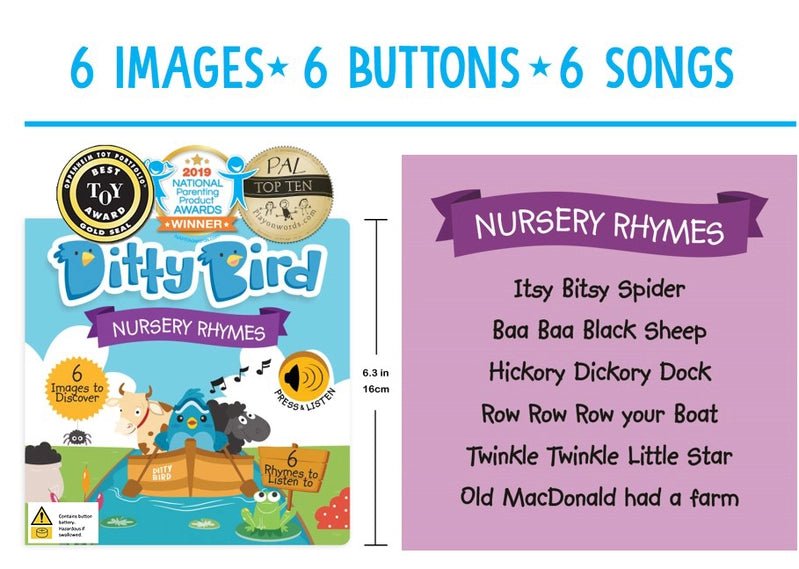 DITTY BIRD | NURSERY RHYMES SOUND BOOK by DITTY BIRD - The Playful Collective