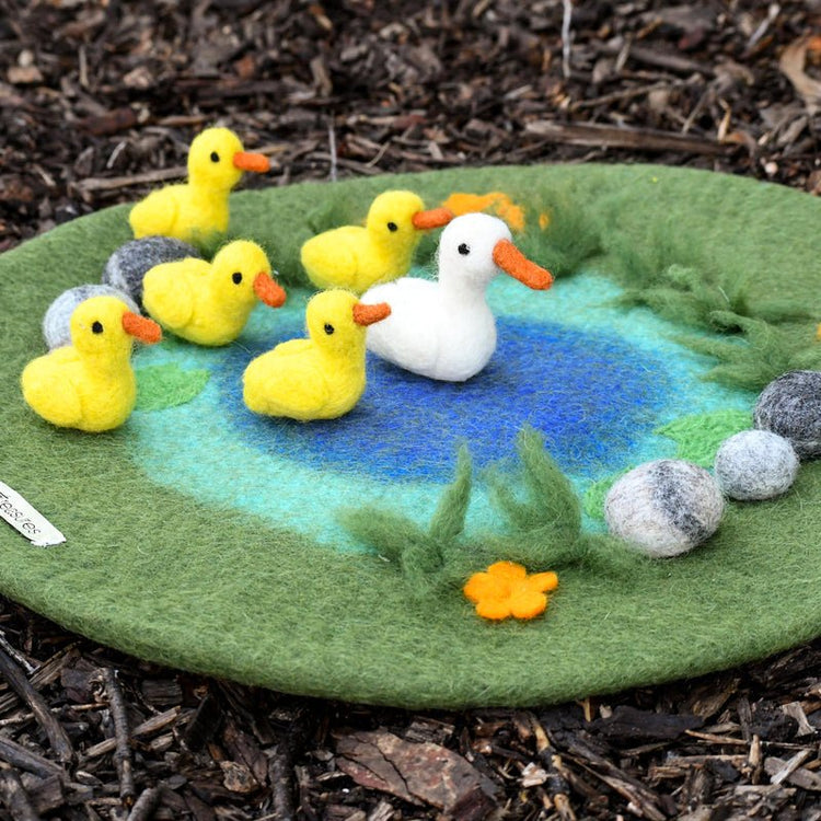DUCK POND WITH 6 DUCKS PLAY MAT PLAYSCAPE by TARA TREASURES - The Playful Collective