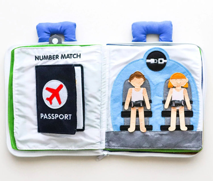 FABRIC QUIET ACTIVITY BOOK - AWAY WE GO by CURIOUS COLUMBUS - The Playful Collective