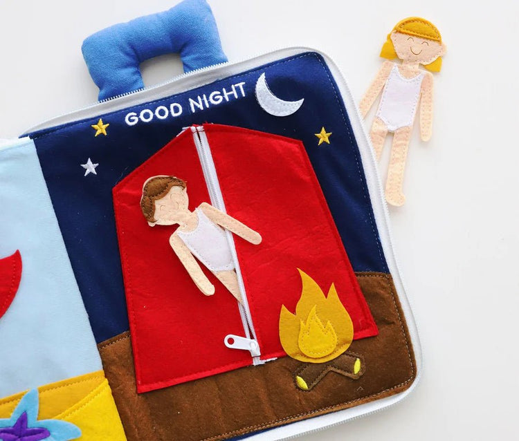 FABRIC QUIET ACTIVITY BOOK - AWAY WE GO by CURIOUS COLUMBUS - The Playful Collective