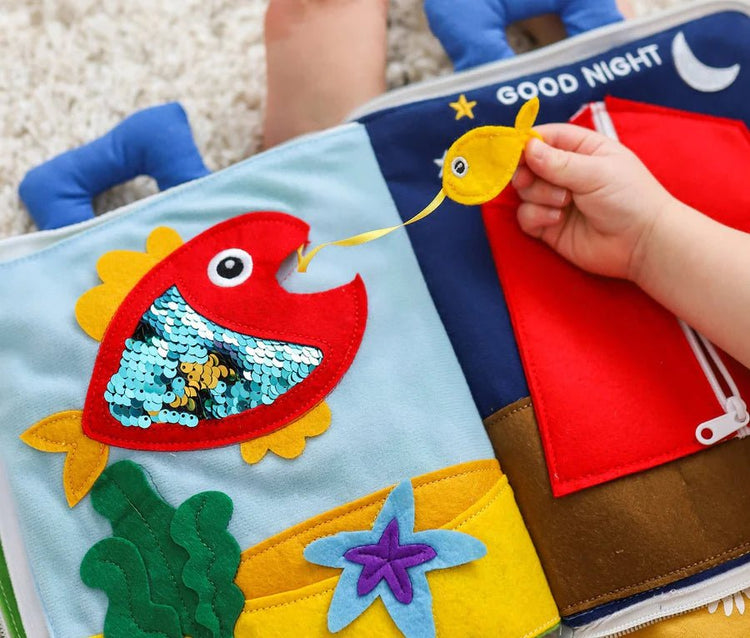 FABRIC QUIET ACTIVITY BOOK - AWAY WE GO by CURIOUS COLUMBUS - The Playful Collective