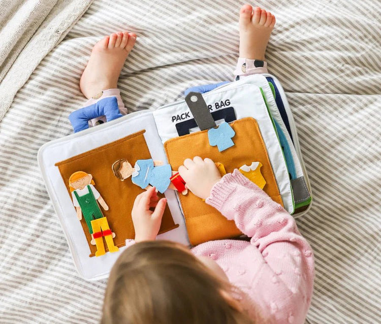 FABRIC QUIET ACTIVITY BOOK - AWAY WE GO by CURIOUS COLUMBUS - The Playful Collective