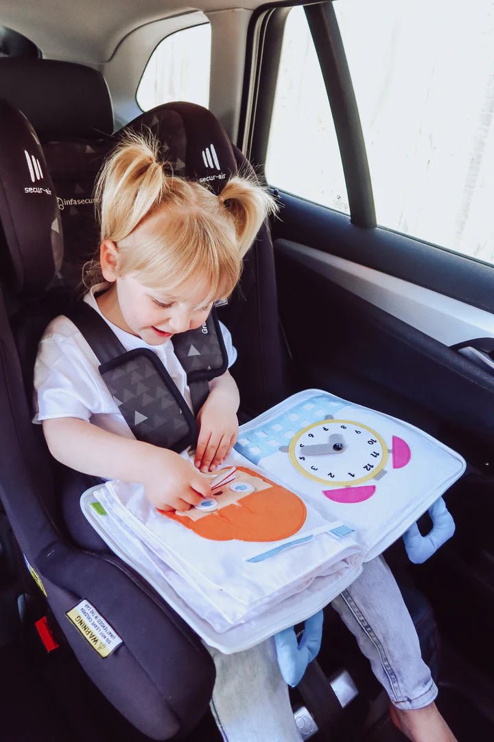 FABRIC QUIET ACTIVITY BOOK - MY BIG DAY (BLUE COVER) by CURIOUS COLUMBUS - The Playful Collective