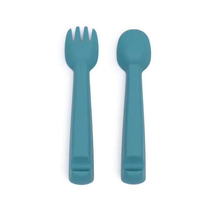 FEEDIE FORK & SPOON SET - BLUE DUSK by WE MIGHT BE TINY - The Playful Collective