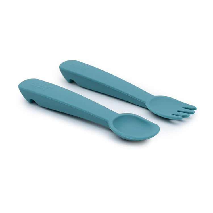 FEEDIE FORK & SPOON SET - BLUE DUSK by WE MIGHT BE TINY - The Playful Collective
