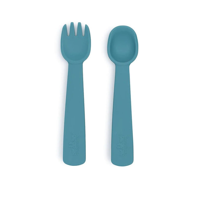 FEEDIE FORK & SPOON SET - BLUE DUSK by WE MIGHT BE TINY - The Playful Collective