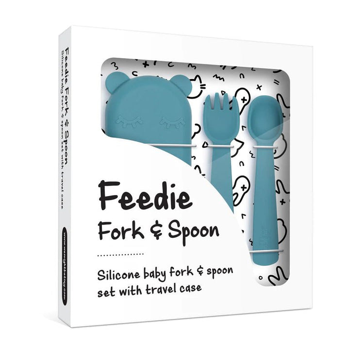 FEEDIE FORK & SPOON SET - BLUE DUSK by WE MIGHT BE TINY - The Playful Collective