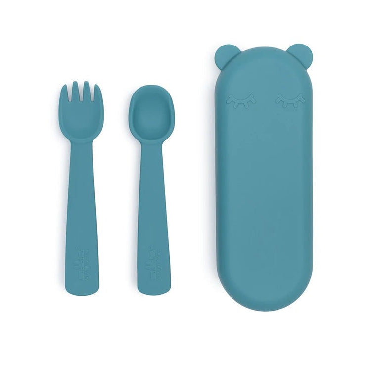 FEEDIE FORK & SPOON SET - BLUE DUSK by WE MIGHT BE TINY - The Playful Collective