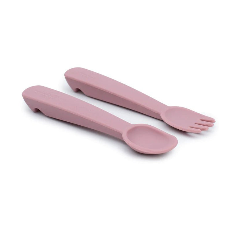 FEEDIE FORK & SPOON SET - DUSTY ROSE by WE MIGHT BE TINY - The Playful Collective
