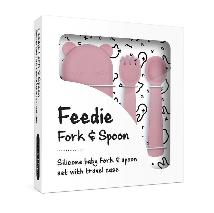 FEEDIE FORK & SPOON SET - DUSTY ROSE by WE MIGHT BE TINY - The Playful Collective