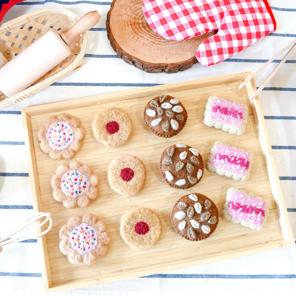 FELT ANZAC BISCUITS (SET OF 3) by TARA TREASURES - The Playful Collective