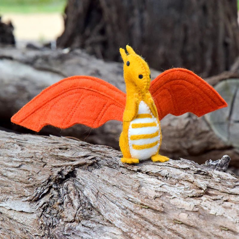 FELT DRAGON TOY - ORANGE by TARA TREASURES - The Playful Collective