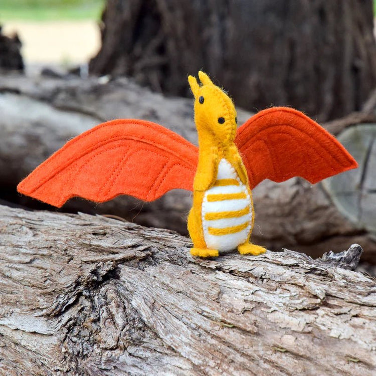 FELT DRAGON TOY - ORANGE by TARA TREASURES - The Playful Collective
