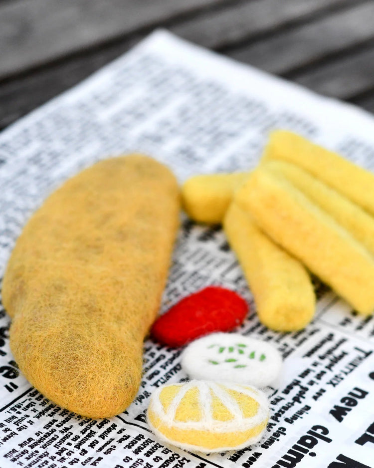 FELT FISH AND CHIPS STACK by TARA TREASURES - The Playful Collective
