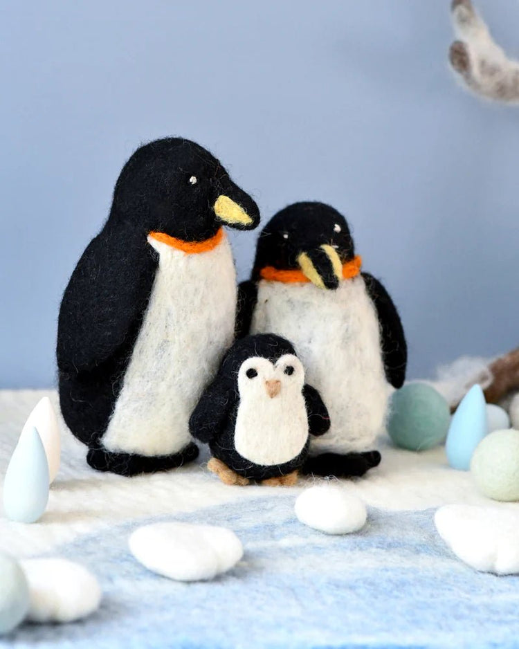 FELT PENGUIN FAMILY (SET OF 3) by TARA TREASURES - The Playful Collective