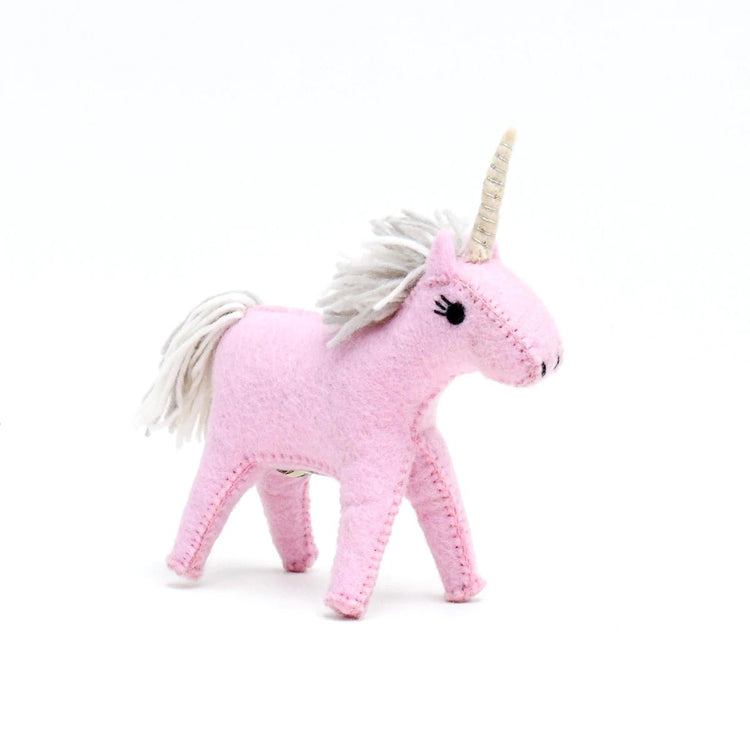 FELT PINK UNICORN TOY by TARA TREASURES - The Playful Collective