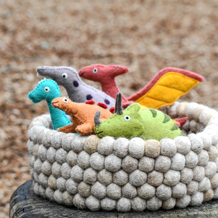 FELT TRICERATOPS DINOSAUR TOY by TARA TREASURES - The Playful Collective