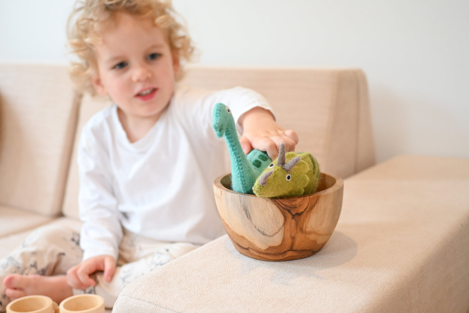 FELT TRICERATOPS DINOSAUR TOY by TARA TREASURES - The Playful Collective