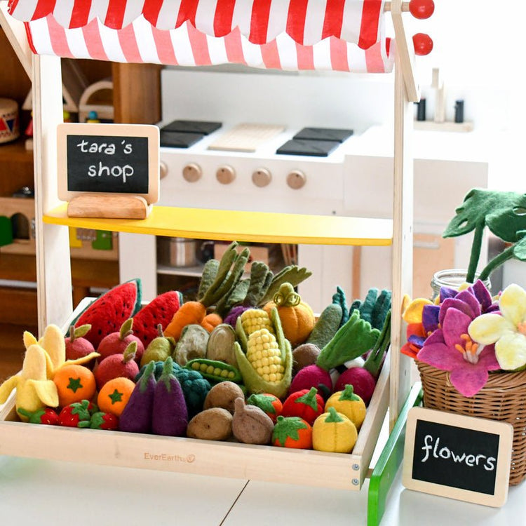 FELT VEGETABLES AND FRUITS - SET A (14 PIECES) by TARA TREASURES - The Playful Collective